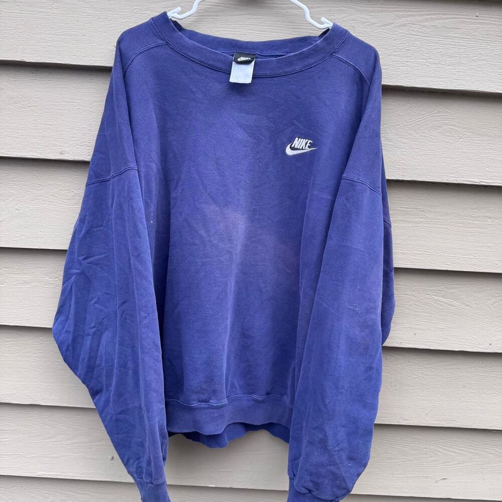Nike Men's Purple and Blue Sweatshirt